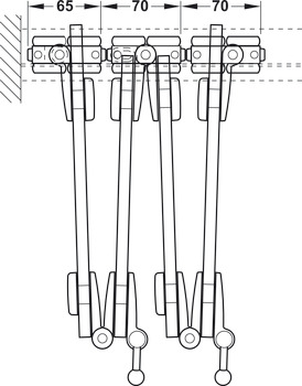 Setkomponenter, Häfele Slido W-Fold872 55S