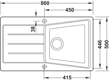 diskbänk, Häfele påbyggnadsdiskbänk AS02S, med liten vask