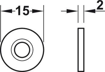 magnetlås, Vidhäftningsstyrka 2,5-3,5 kg, för 13,6 mm borrhål