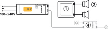 Dockningsstation, med Bluetooth®-mottagare och stereoförstärkare, Audiosystem 12 V