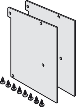 Lock, framkant, För väggmontering med distansprofil