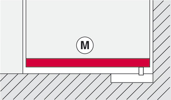 Dörrskena nedtill, M, Med hålbild för profilcylinder, Startec