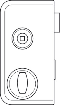 Badrums-/WC-lås till glasdörr, GHP 103, Startec