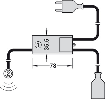 rörelsesensor, Automatisk till- och frånkoppling, 230 V