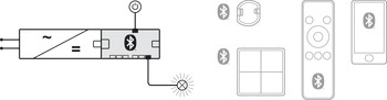 fördelare, Häfele Connect Mesh 12 V med brytfunktion 2-pol. (monokrom)