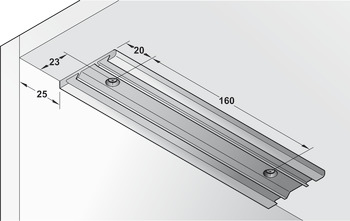 Vajerklaffhållare, för luckor av trä och med aluminiumram, med justerbar bromsverkan
