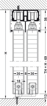 väggstabiliseringsprofil, med tätningsprofil