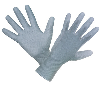 Handske av finstickad polyamid, mörkgrå