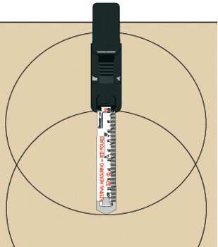 gångjärnsmått, Sola Talmeter, med kombinerade markerings- och mätkanter