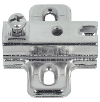 Kryssmonteringsplatta, Häfele Metalla A, med slide-on teknik, för skruvmontering