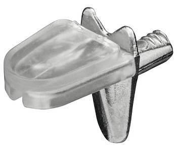 hyllbärare, för instickning i borrhål-Ø 4 mm, zinkgjutgods med plastupplag